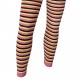 Striped thin leggings for kids Pink yellow