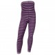 Striped thin leggings for kids Purple black