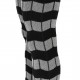 Striped thin leggings for kids Black grey