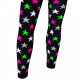 Black thin leggings for kids Stars