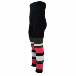 Multicolored thin leggings for kids Wide stripes