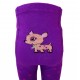 Purple thin leggings for kids Deer