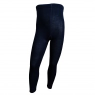 Very soft Extra fine Merino wool 85% Dark blue thin leggings for kids