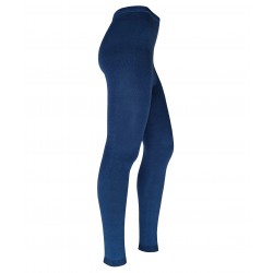 Blue plain thin leggings for women