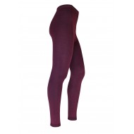 Bordeaux plain thin leggings for women