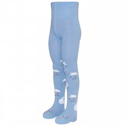 Sky blue tights for kids Clouds