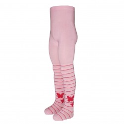 Light pink tights for kids two butterflies