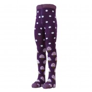 Purple tights for kids Mushrooms