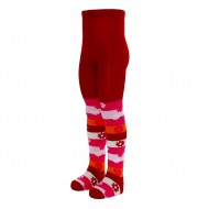 Red tights for kids Flowers