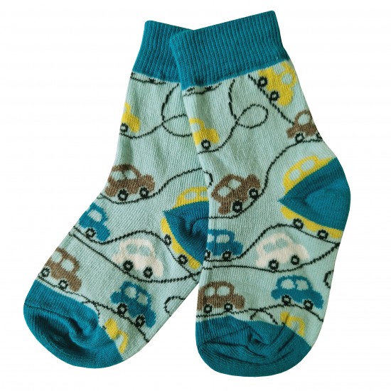 Turquoise socks Cars
