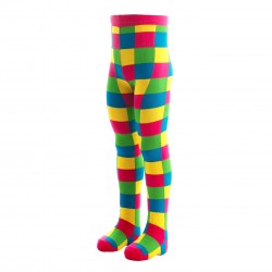Multicolored tights for kids Quadrates