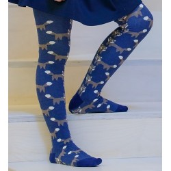 Denim color tights for kids Foxs