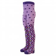 Purple tights for kids Small flowers