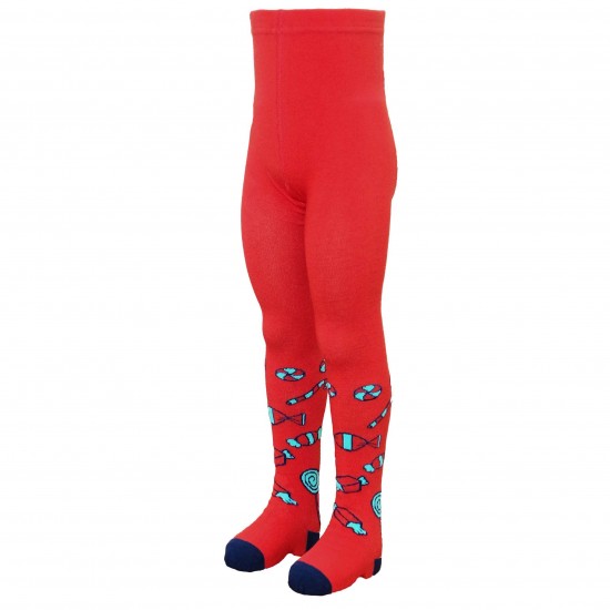 Non-slip Red tights for kids Candy 