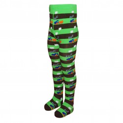 Green tights for kids Tractor