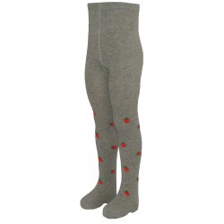 Light grey tights for kids Wild strawberries