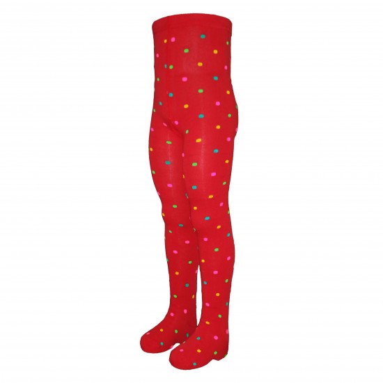 Red tights for kids Peas