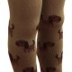 Non-slip brown tights for kids Dogs